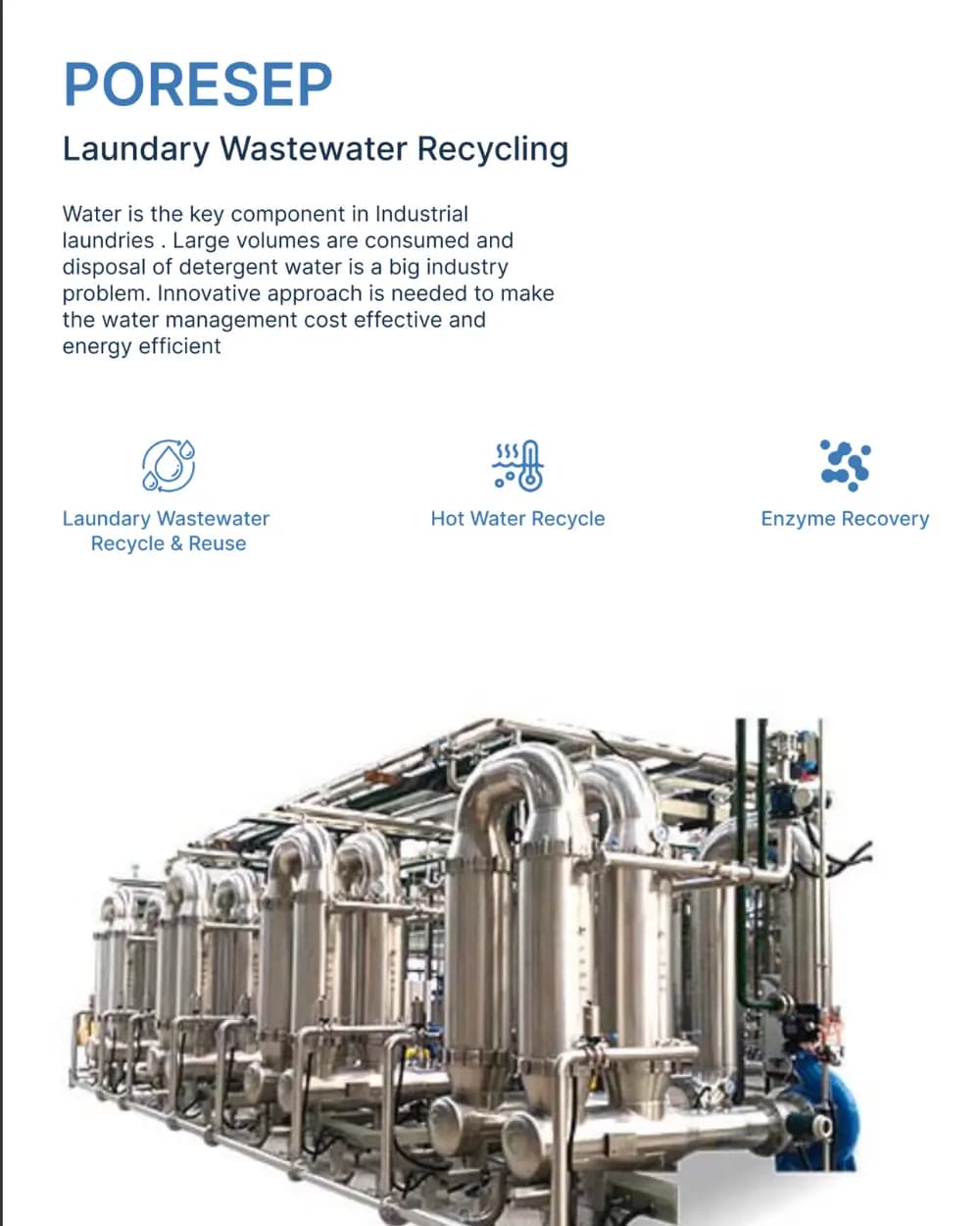 PORESEP™ : Laundary Wastewater Recycling