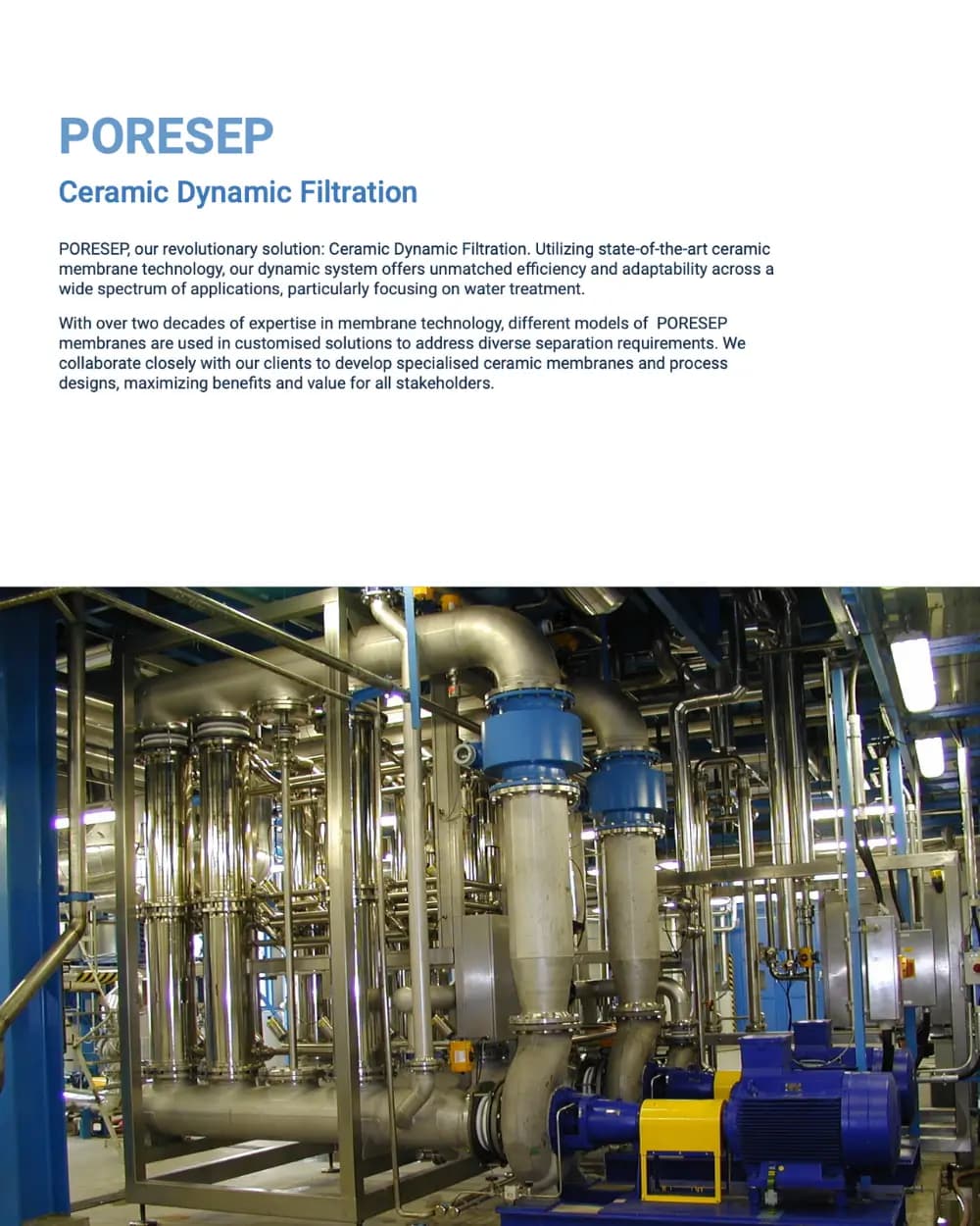 PORESEP™ : Ceramic Dynamic Filtration